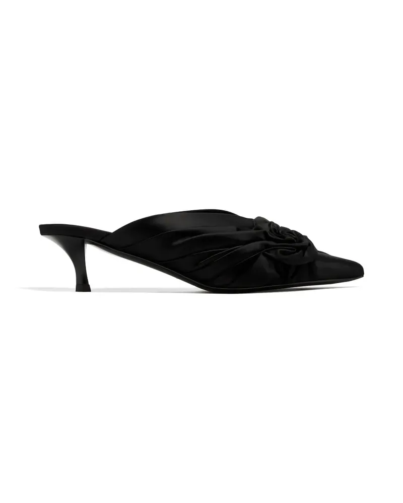 Givenchy Mules mit verdrehten Blumen - Schwarz Schwarz