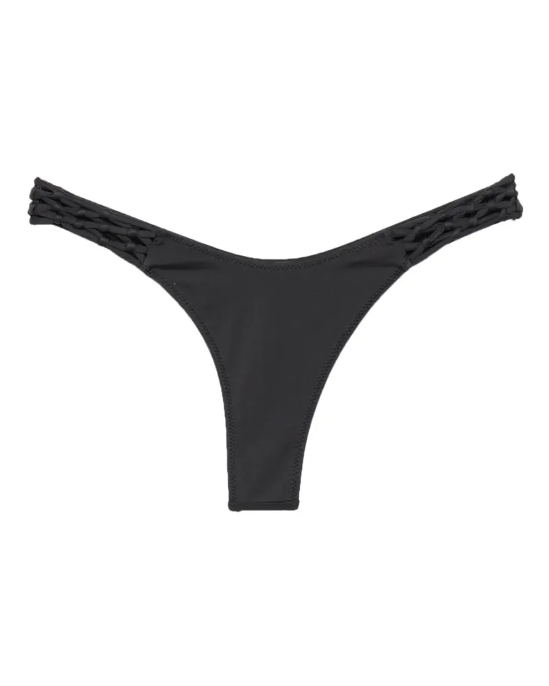 Frankies Bikinis x Jennie Encore braided-strap bikini bottoms - Schwarz Schwarz