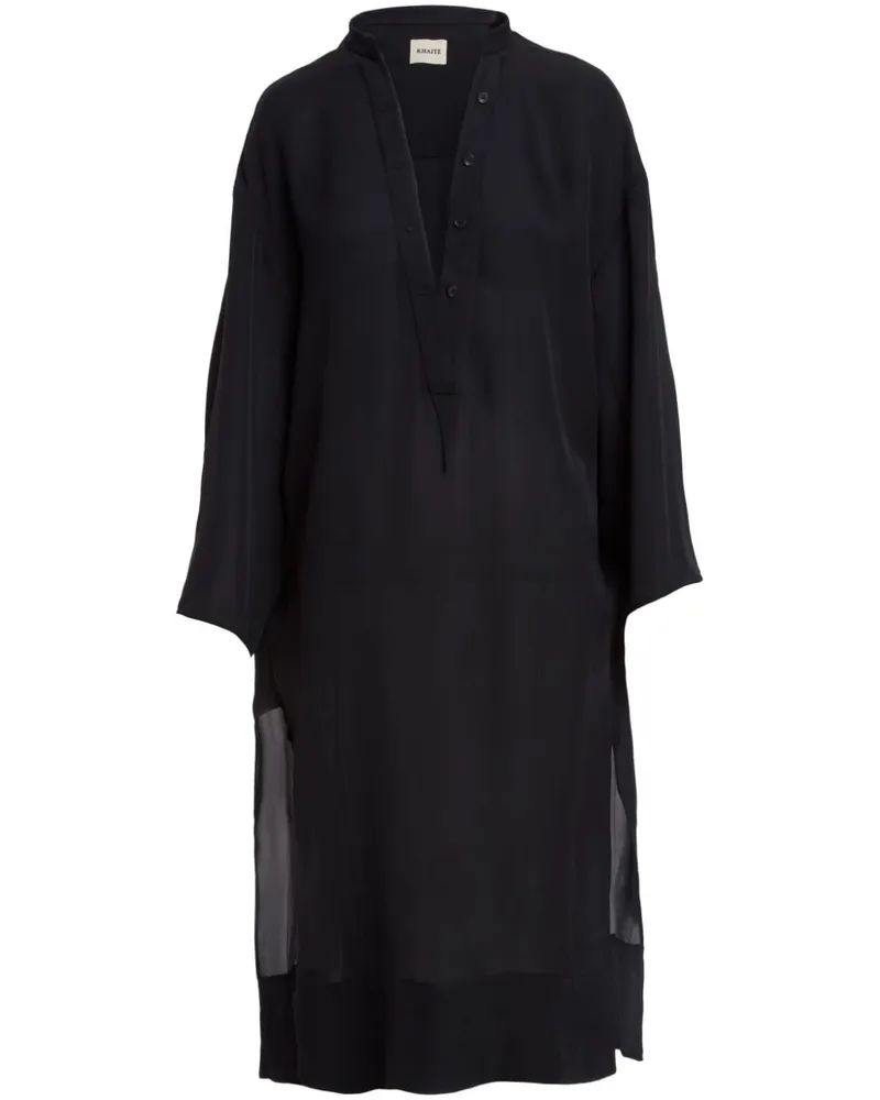 KHAITE The Brom Hemdkleid - Schwarz Schwarz
