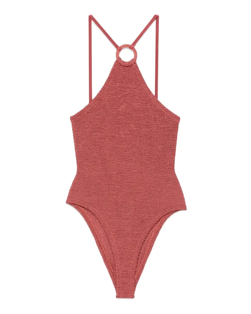 Hunza G Jasmine crinkle-effect swimsuit - Rot Rot