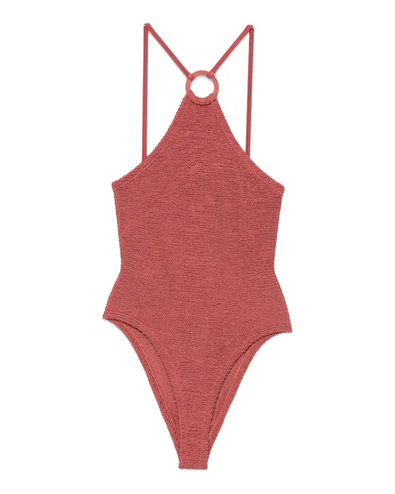 Hunza G Jasmine crinkle-effect swimsuit - Rot Rot
