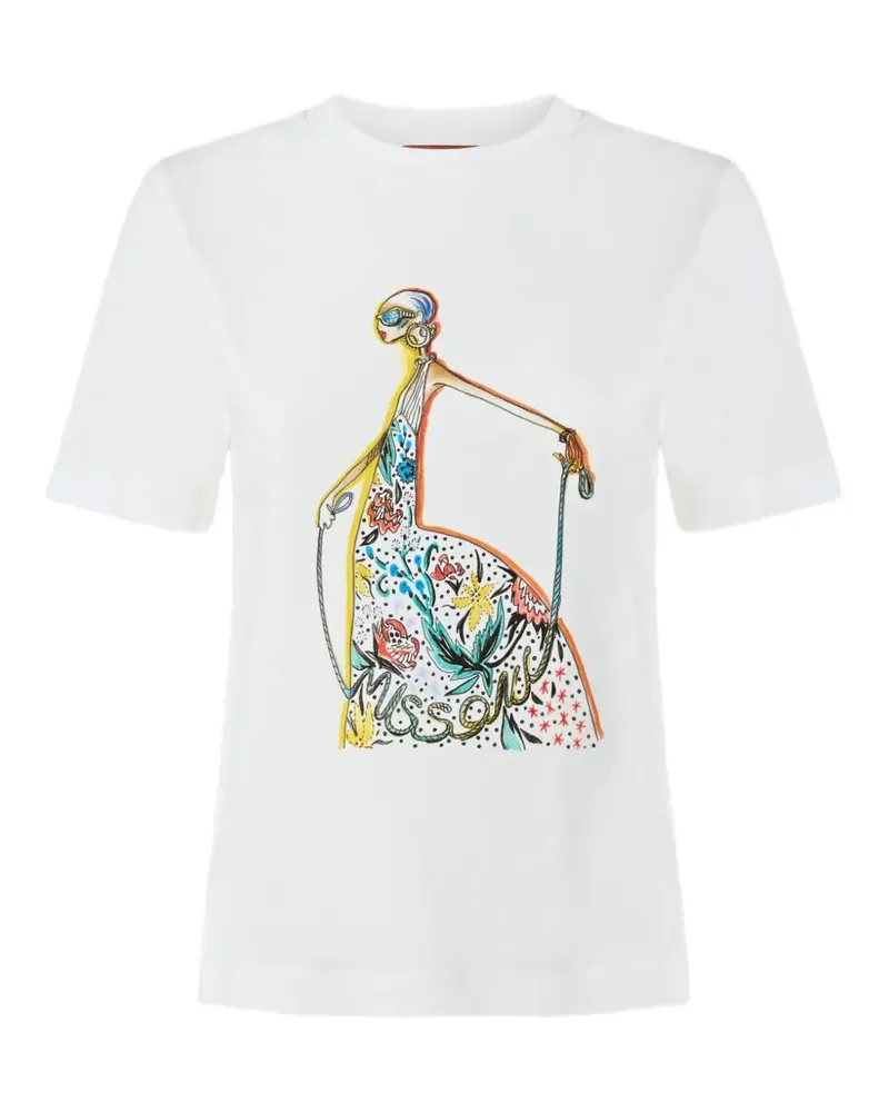 Missoni print short-sleeve T-shirt - Weiß Weiß