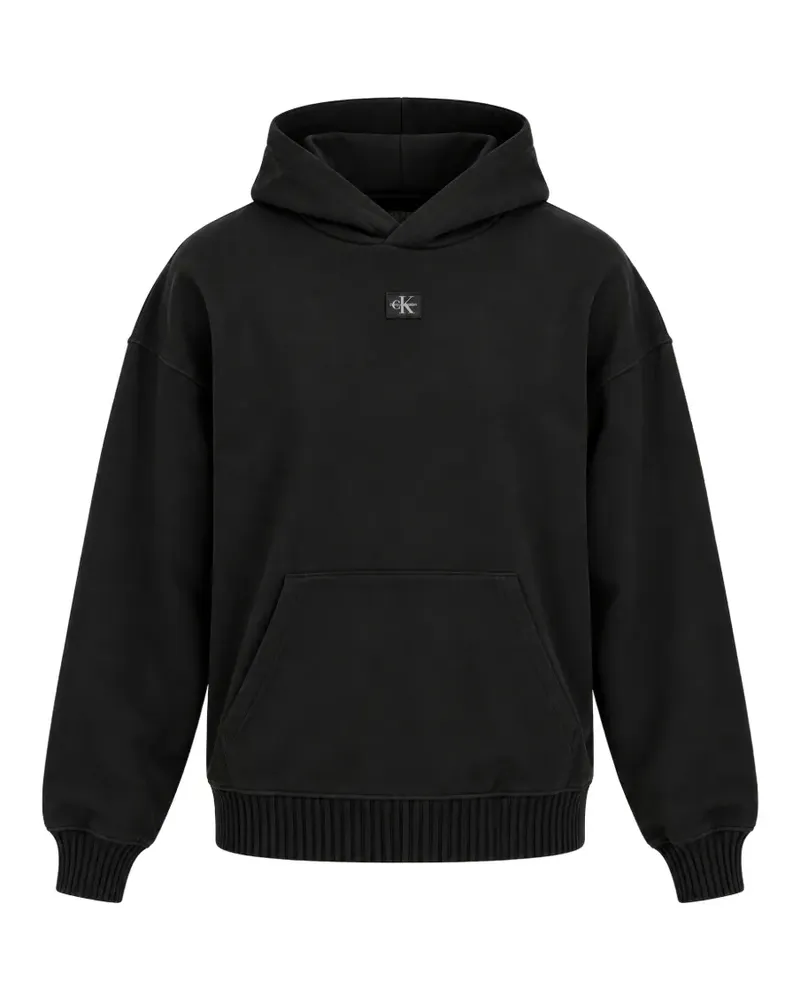 Calvin Klein logo-patch hoodie - Schwarz Schwarz