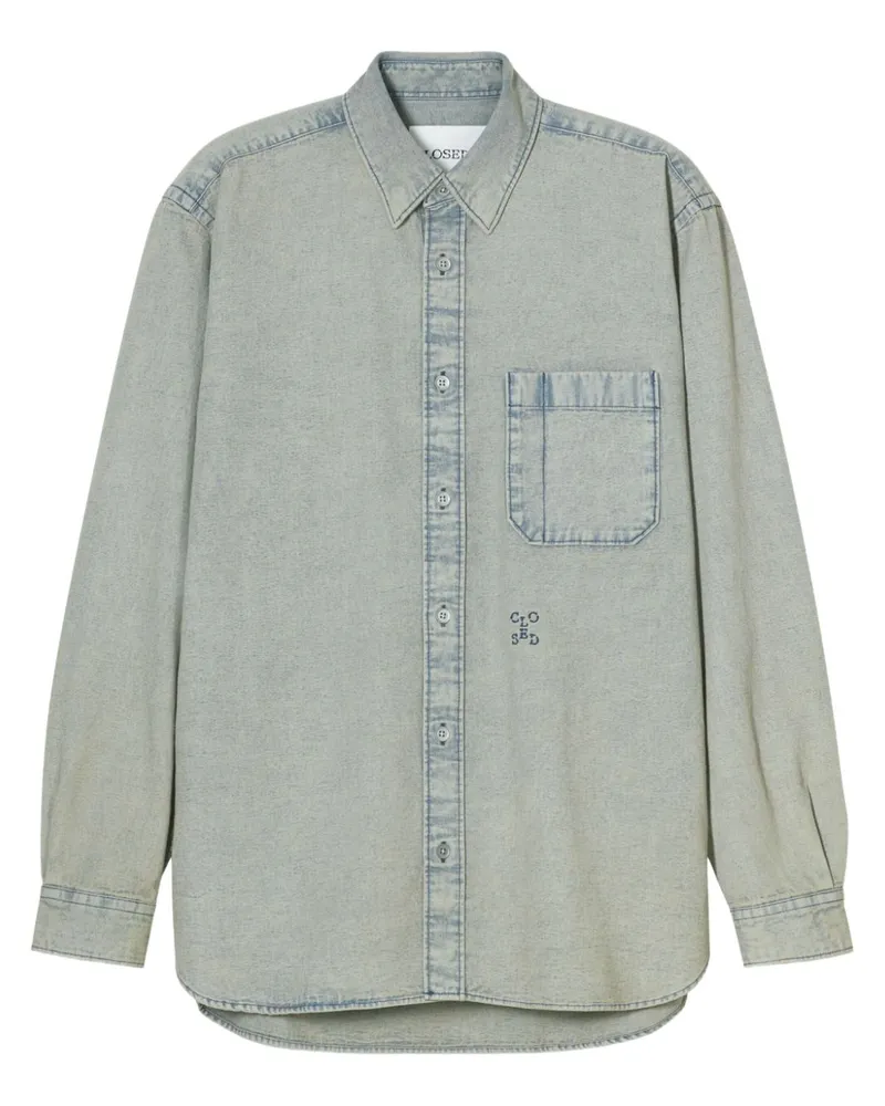 Closed Formal Army Hemd - Schwarz Schwarz