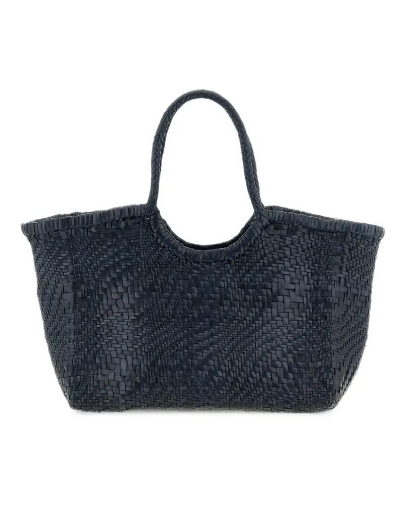 Dragon Diffusion Nantucket Optical leather tote bag - Blau Blau