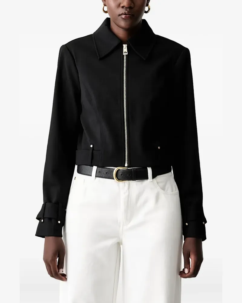 Guess Cropped-Jacke mit Schnalle - Schwarz Schwarz