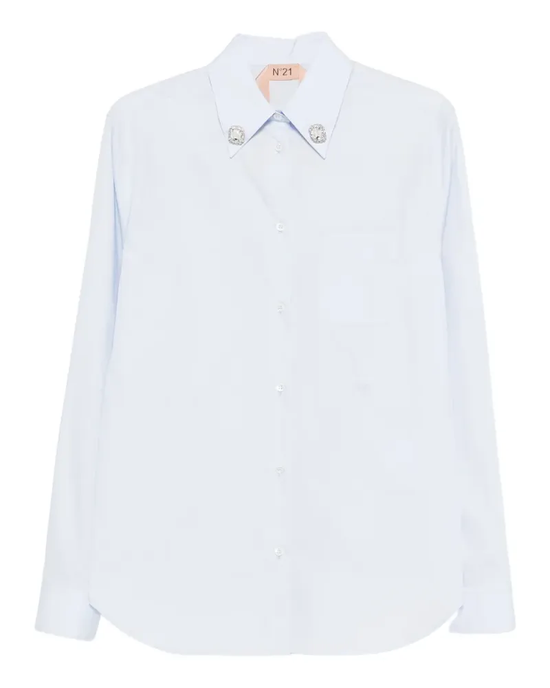 N° 21 Hemd mit verziertem Kragen - Blau Blau
