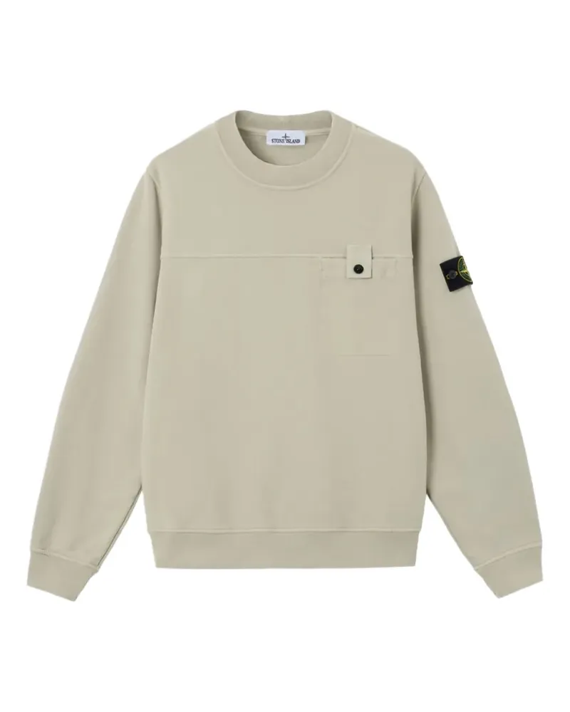 Stone Island 6100038 Sweatshirt aus gebürstetem Bio-Baumwollfleece - Nude Nude