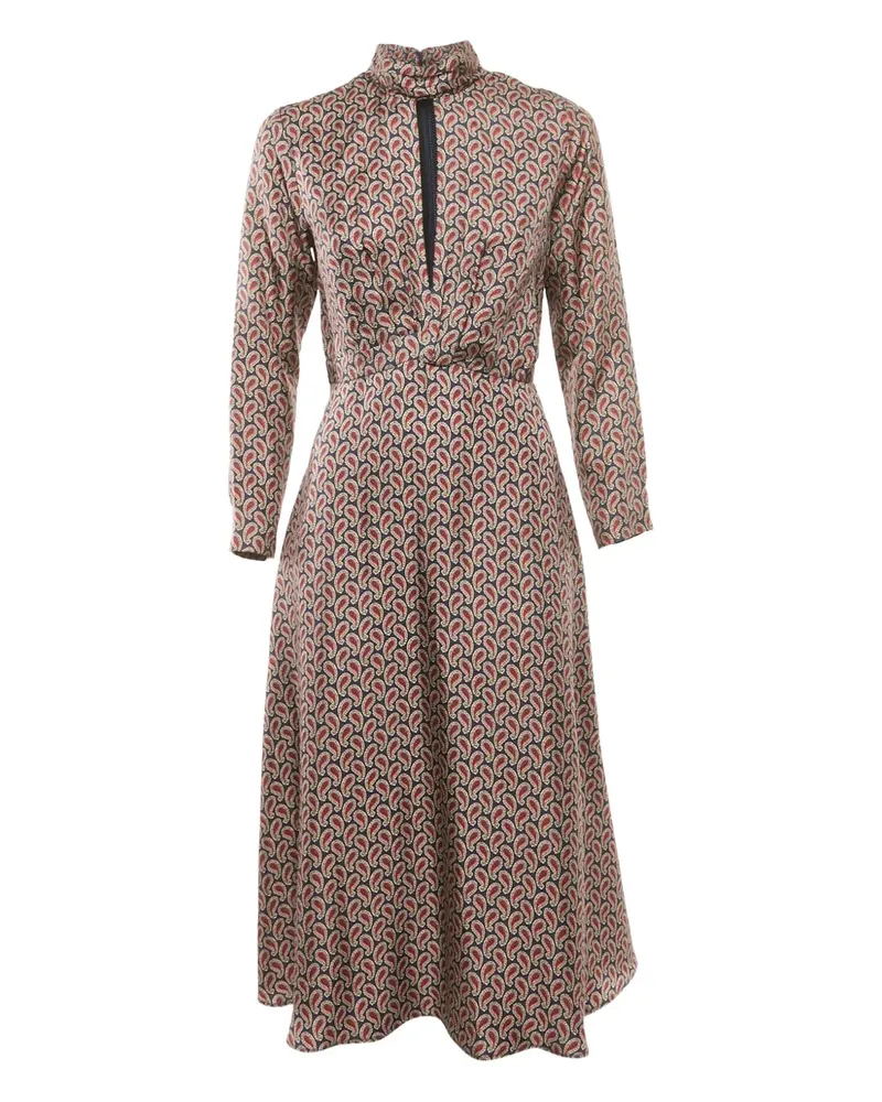 Sandro Seidenkleid mit Paisley-Print - Blau Blau