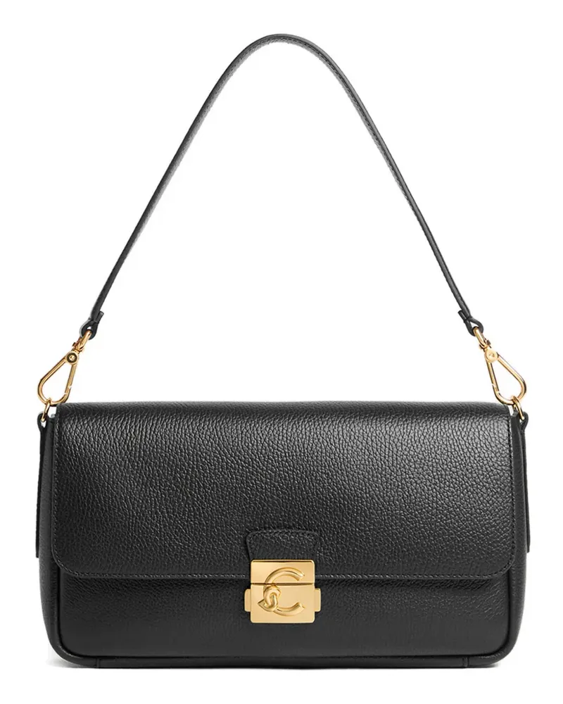 Coccinelle Große C-Me Lock Schultertasche mit Lock - Schwarz Schwarz