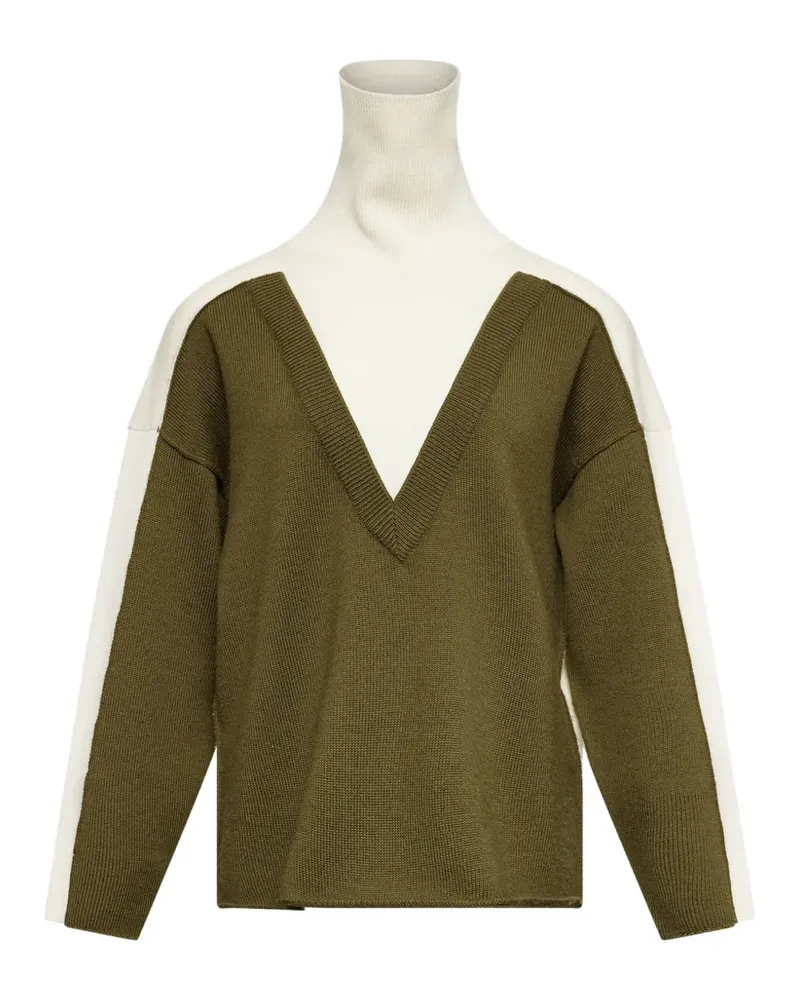 Maison Margiela Rollkragenpullover in Colour-Block-Optik - Nude Nude