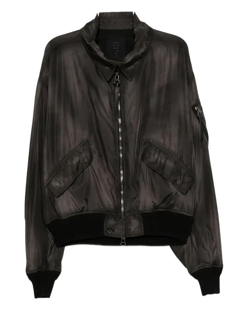 The Viridi-anne zip-up bomber jacket - Schwarz Schwarz