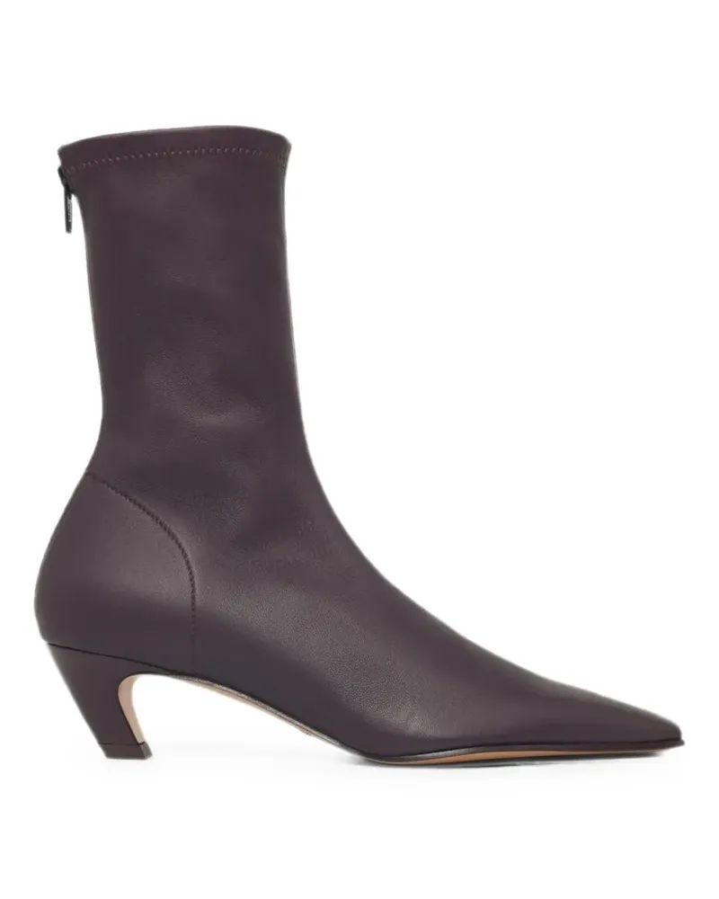 KHAITE Arizona square-toe ankle boots - Violett Violett