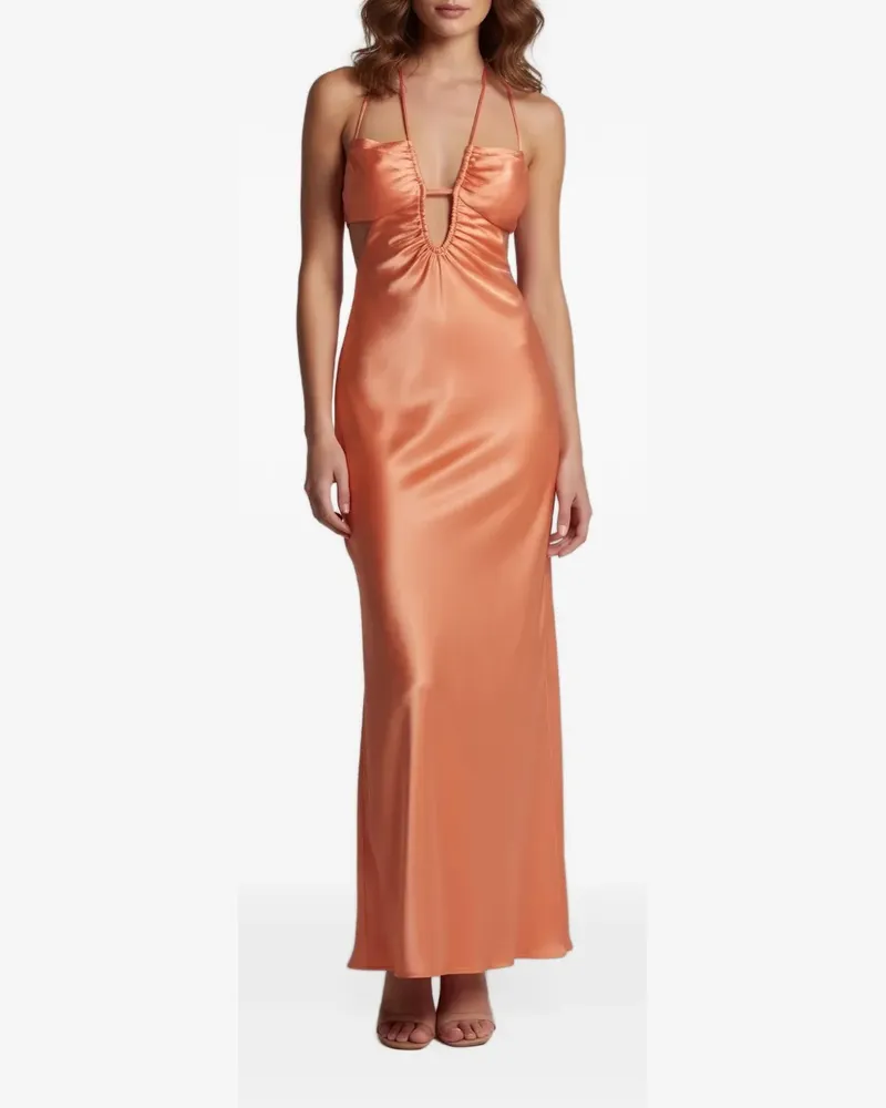 Shona Joy Arienzo Kleid mit Cut-Out - Orange Orange