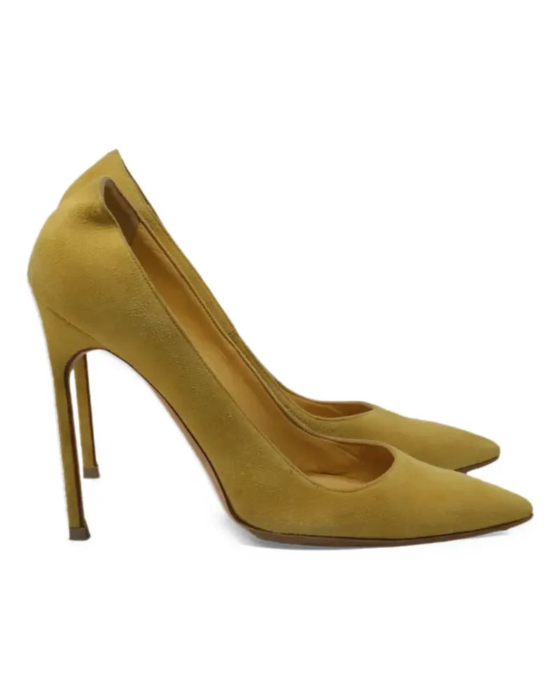 Manolo Blahnik Pumps mit spitzer Kappe - Gelb Gelb