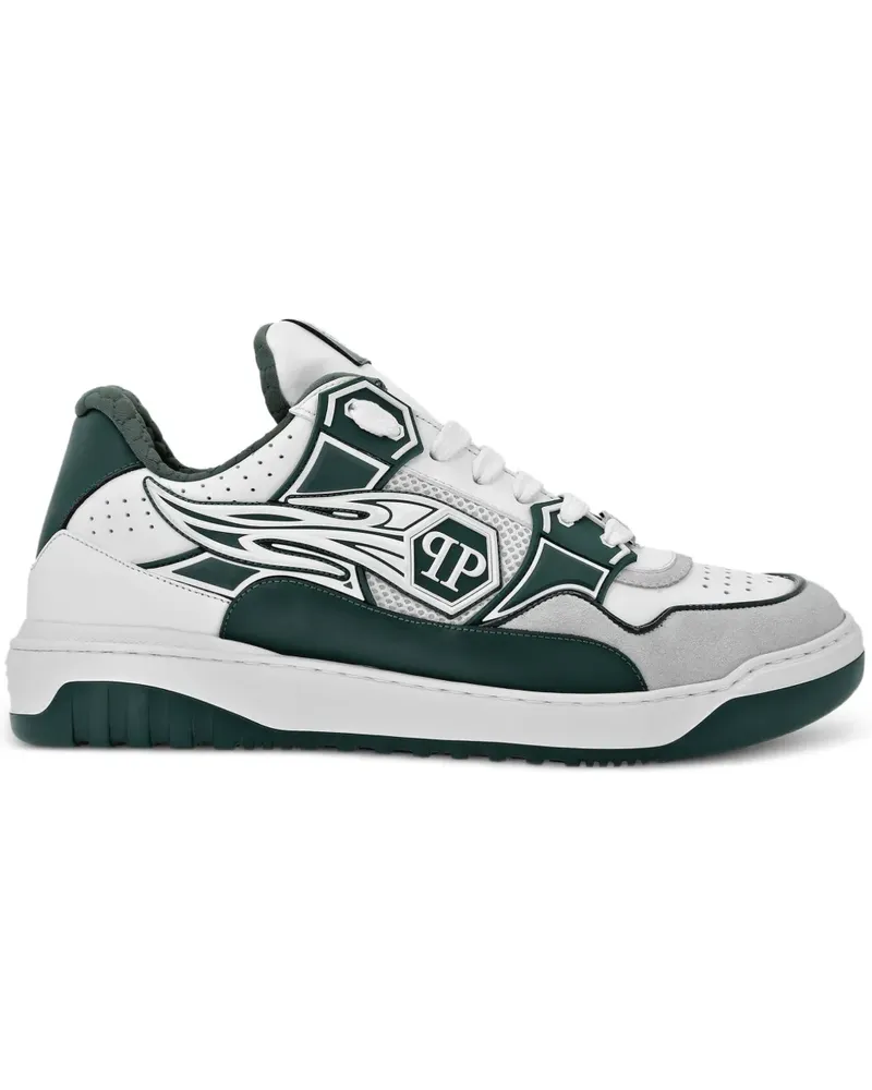 Philipp Plein Sneakers mit Logo-Patch - Weiß Weiß