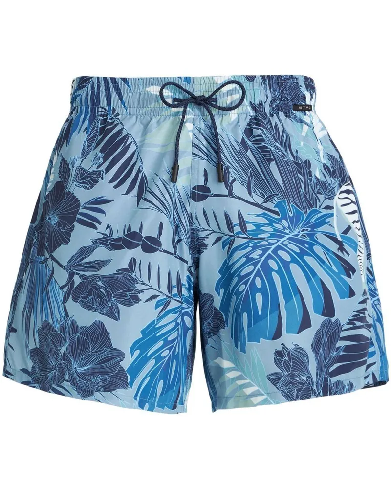 Etro Badeshorts mit Blumen-Print - Blau Blau