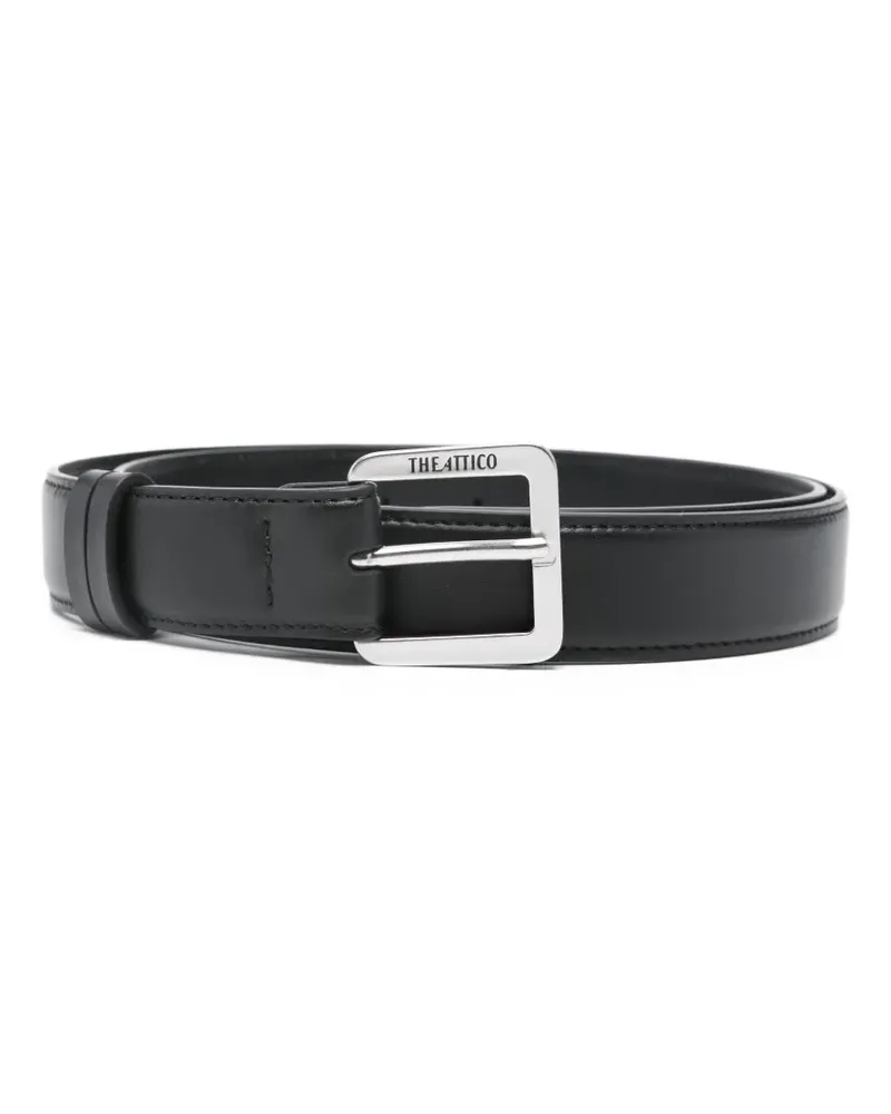 ATTICO logo leather belt - Schwarz Schwarz