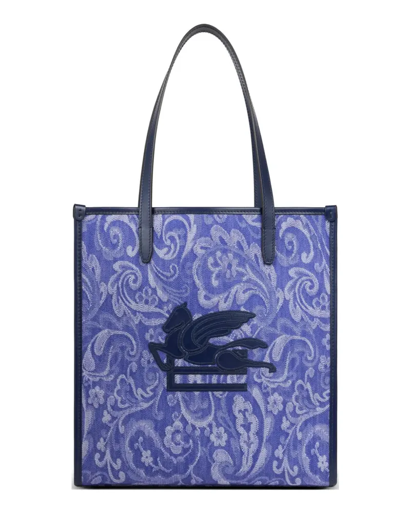 Etro medium Love Trotter jacquard appliqué tote bag - Violett Violett