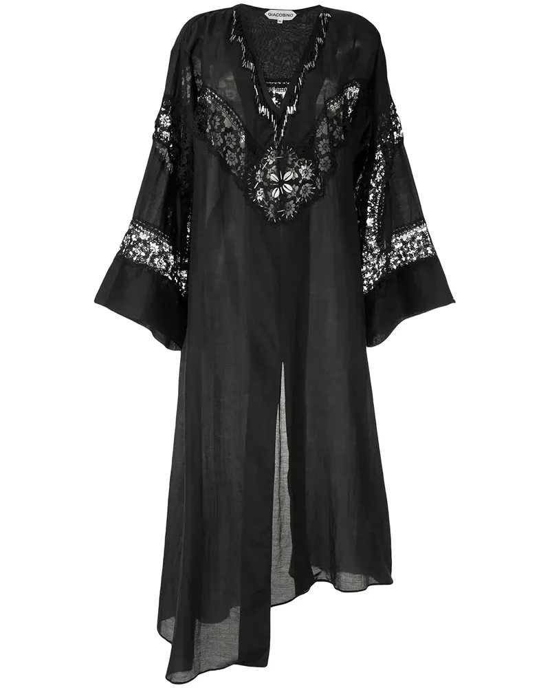 Giacobino Kleid mit langen Ärmeln - Schwarz Schwarz