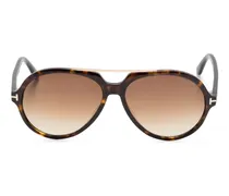 Sonnenbrille mit Oversized-Gestell - Braun