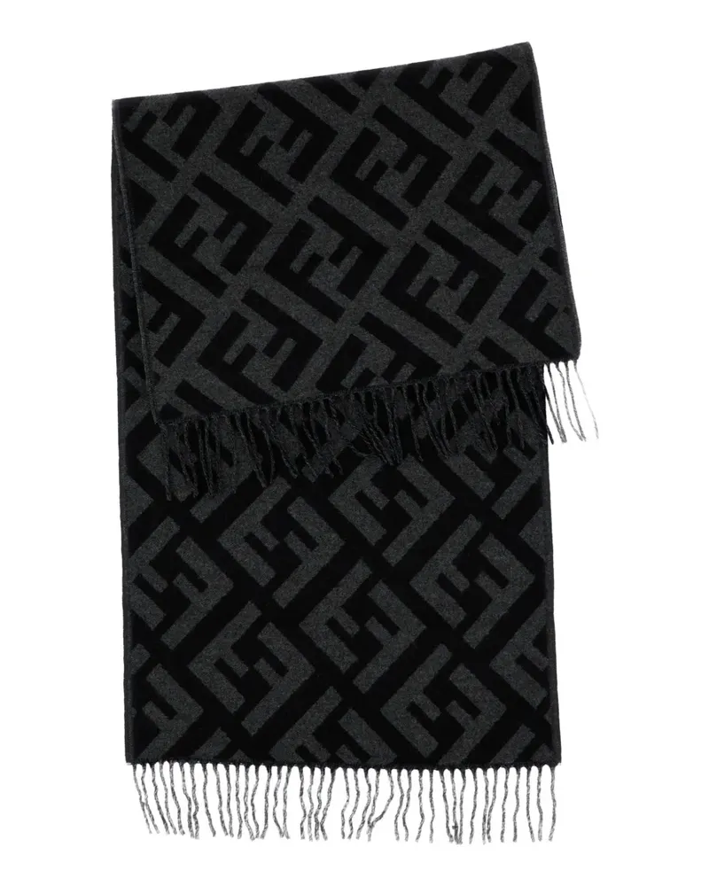 Fendi Schal mit Logo-Muster - Grau Grau