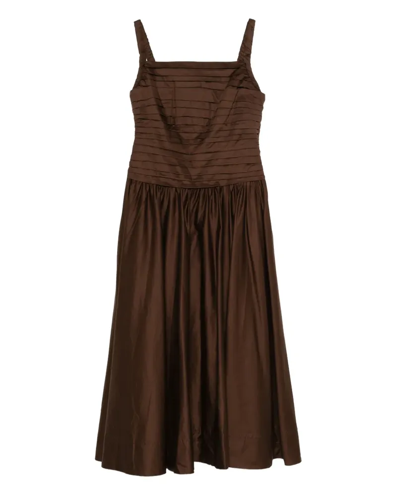 Aje. Star Midikleid mit Falten - Braun Braun