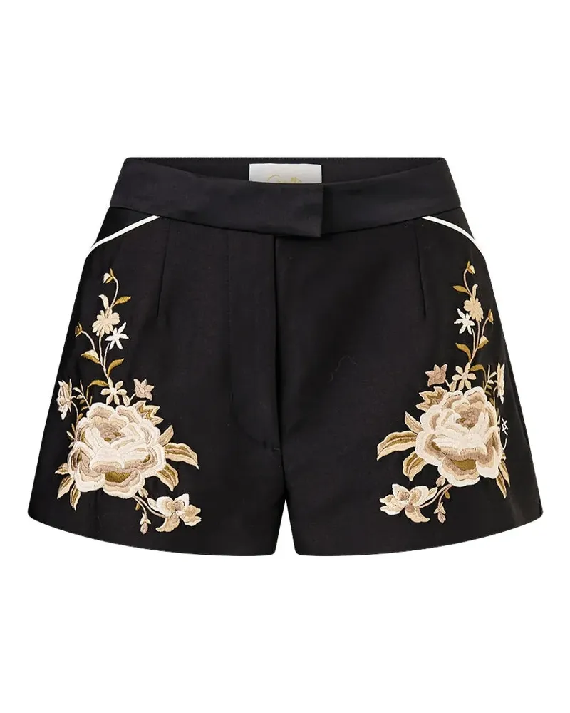Camilla embroidered mini shorts - Schwarz Schwarz