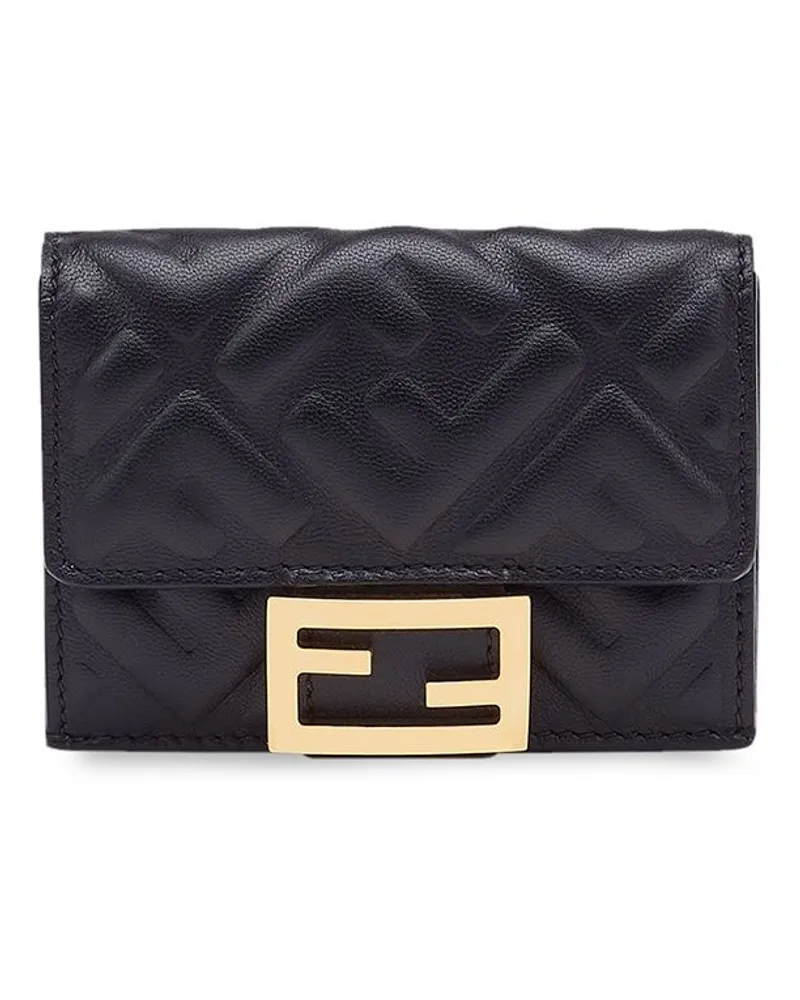 Fendi Portemonnaie mit Monogrammmuster - Schwarz Schwarz