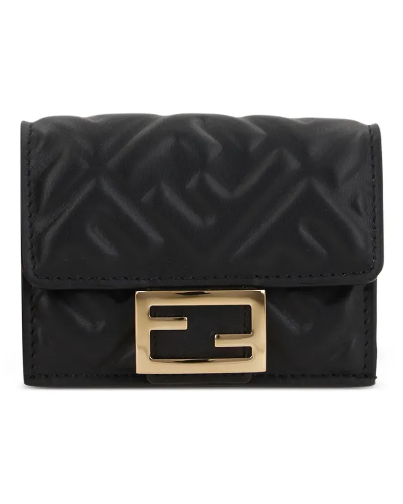 Fendi Portemonnaie mit Monogrammmuster - Schwarz Schwarz