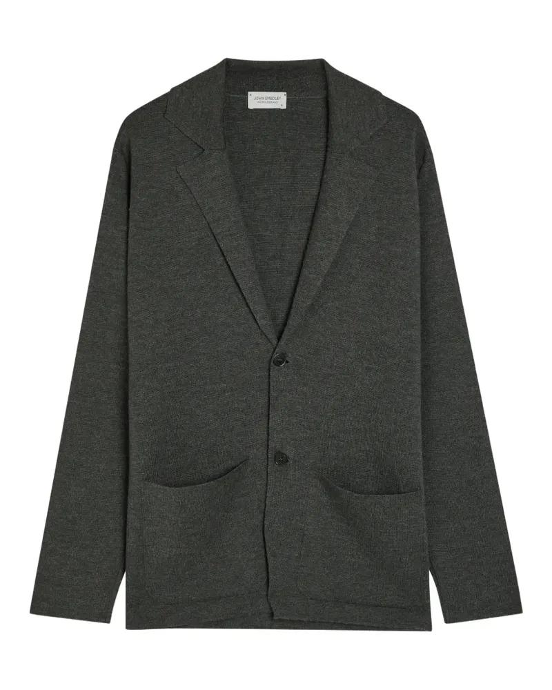 John Smedley Narah notched-lapel cardigan - Grau Grau