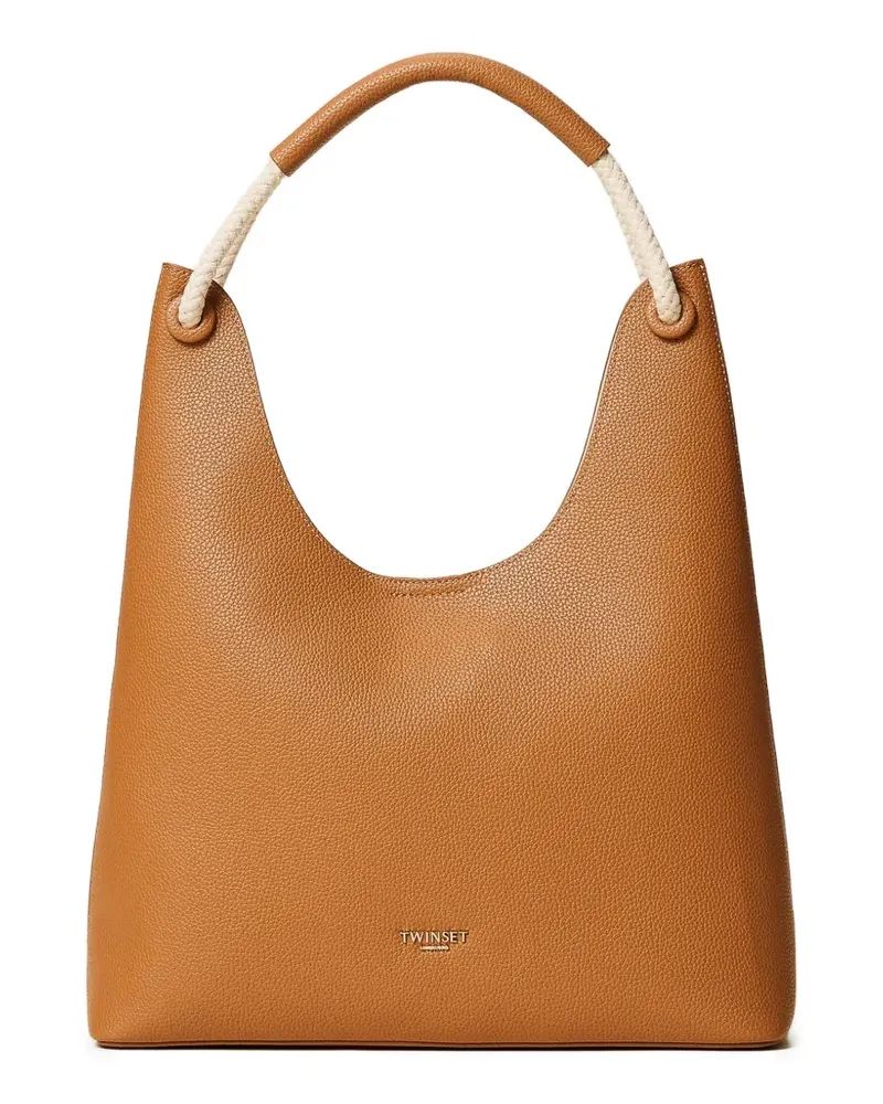 Twin-Set rope-handle tote bag - Nude Nude