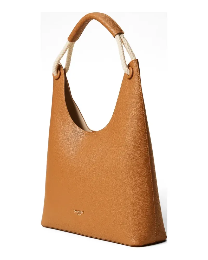 Twin-Set rope-handle tote bag - Nude Nude