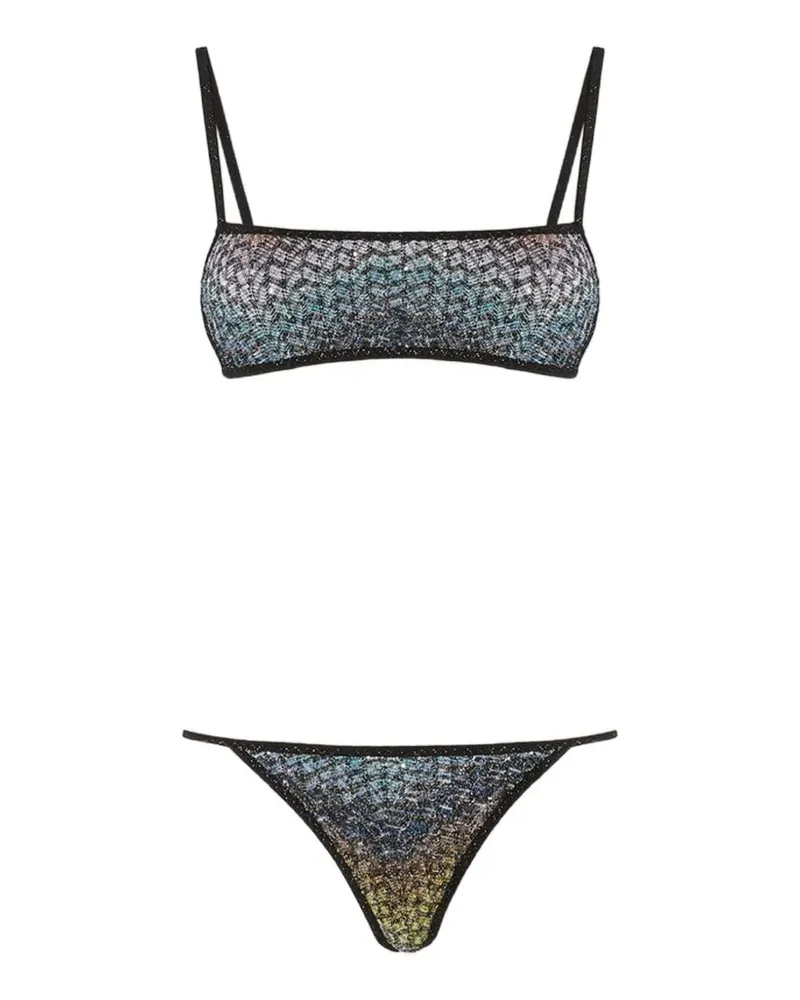 Missoni Naomi Zickzack-Bikini mit Pailletten - Blau Blau