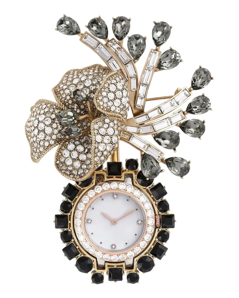 Dolce & Gabbana Brosche mit Strass - Gold Gold
