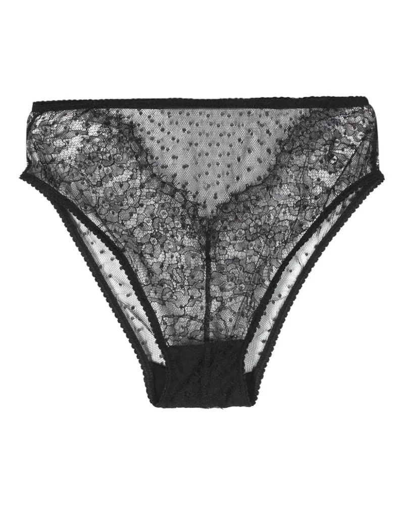 Dolce & Gabbana Slip aus Point d'Esprit-Tüll - Schwarz Schwarz