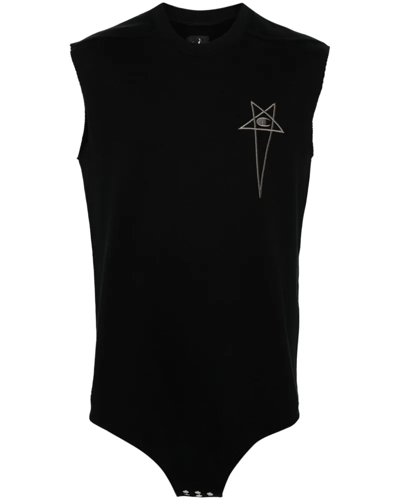 Rick Owens Jersey-Body mit Logo-Stickerei - Schwarz Schwarz