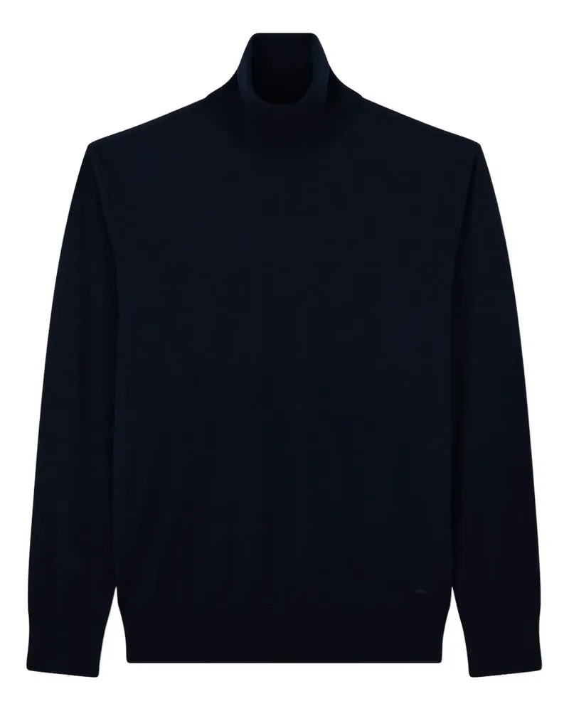 Paul & Shark Rollkragenpullover mit Hai-Stickerei - Blau Blau