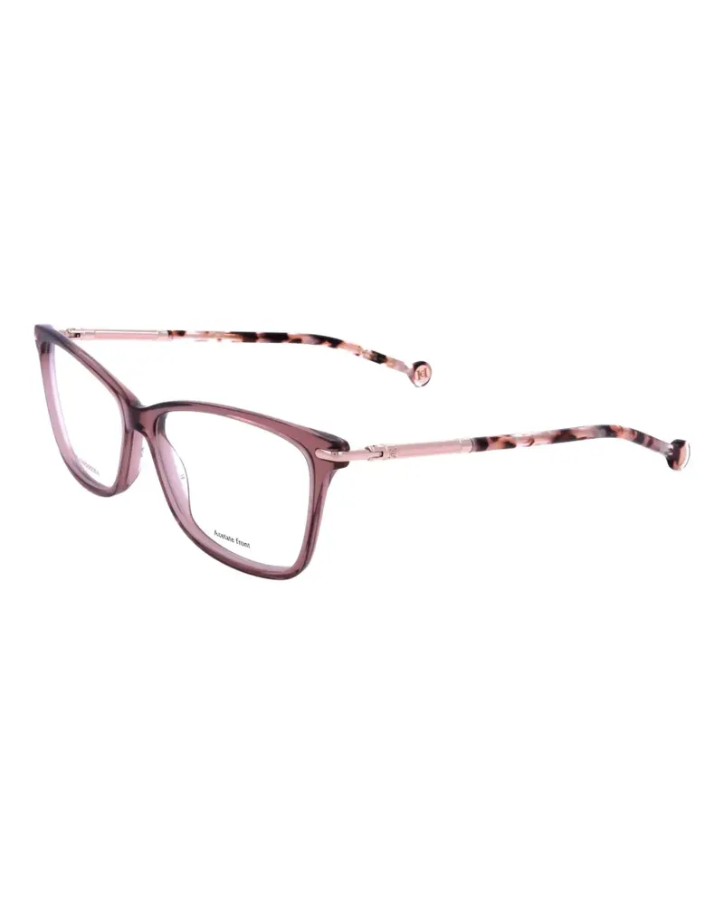 Carolina Herrera New York tortoiseshell-effect rectangle-frame glasses - Violett Violett