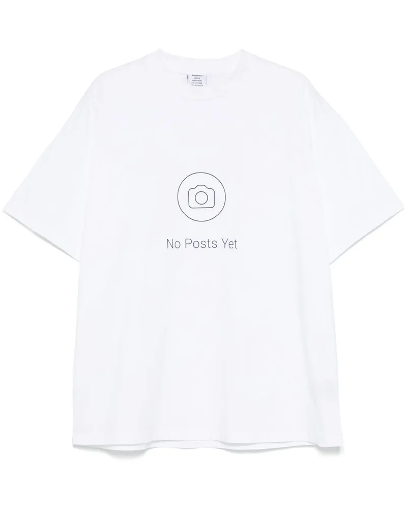 VETEMENTS No Posts Yet T-Shirt - Weiß Weiß
