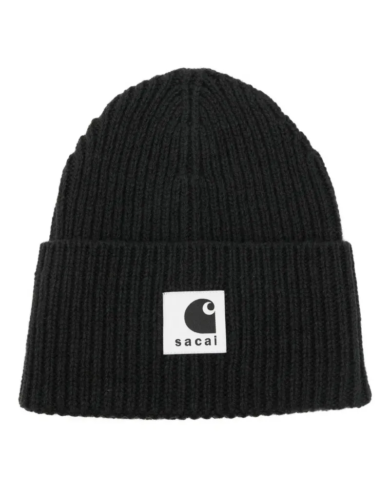 Carhartt WIP x Sacai ribbed beanie - Schwarz Schwarz