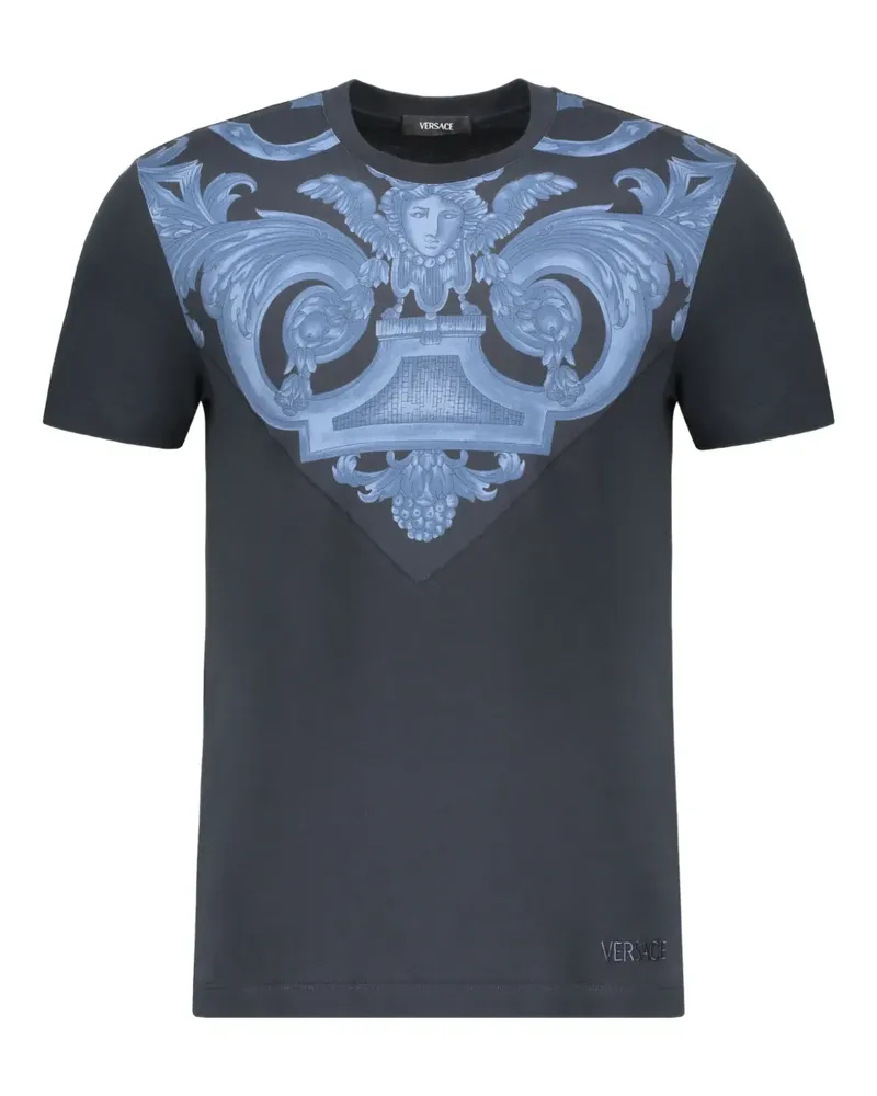 Versace T-Shirt mit Barocco-Print - Blau Blau
