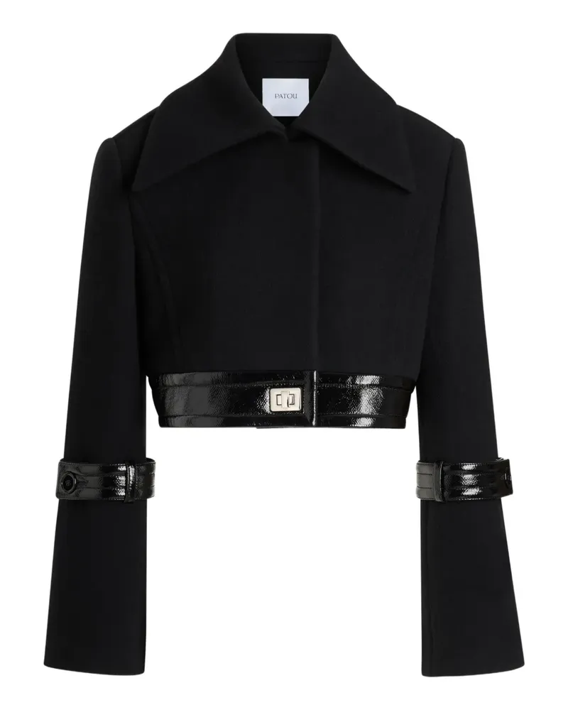 Patou Jacke mit Lack-Besatz - Schwarz Schwarz