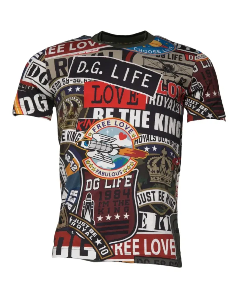 Dolce & Gabbana T-Shirt mit grafischem Print - Schwarz Schwarz