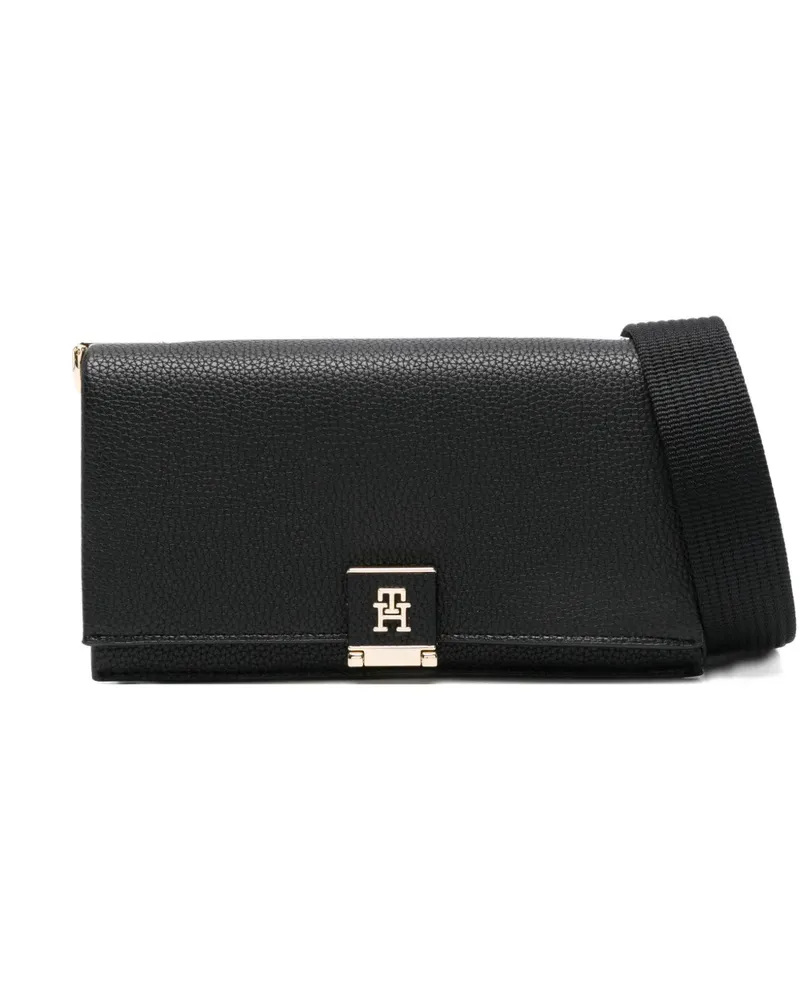 Tommy Hilfiger Umhängetasche mit Logo-Verschluss - Schwarz Schwarz