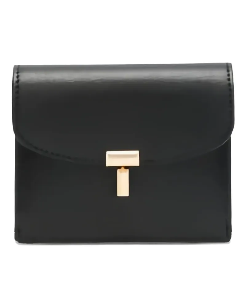 Totême T-lock leather card holder - Schwarz Schwarz