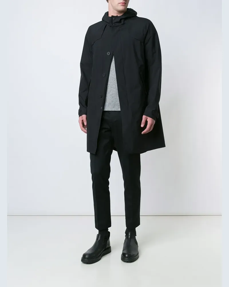 Herno Mantel mit Kapuze - Schwarz Schwarz