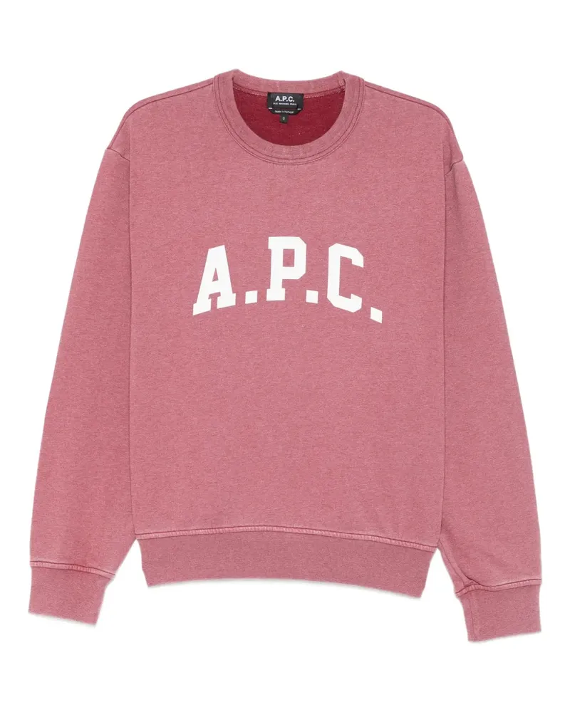A.P.C. Pullover mit Logo-Print - Rosa Rosa