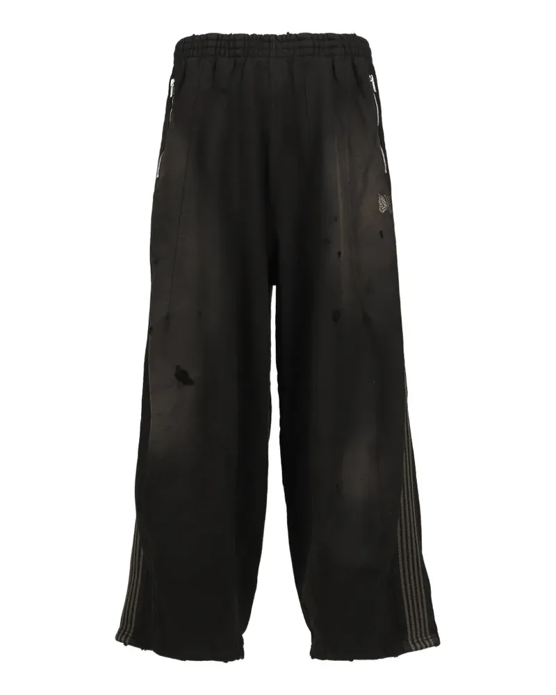 NEEDLES H.D. Jogginghose im Distressed-Look - Schwarz Schwarz
