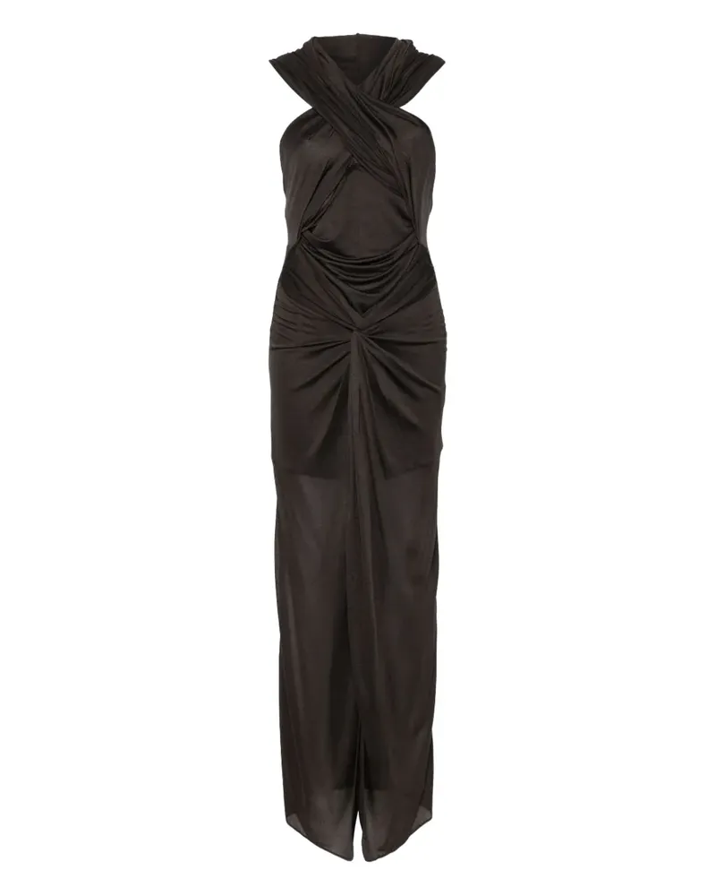 Giuseppe di Morabito Drapiertes Maxikleid - Schwarz Schwarz